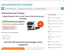 Tablet Screenshot of lkw-versicherung-testsieger.com